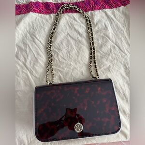 Tory Burch Brown and Gold Shoulder Bag